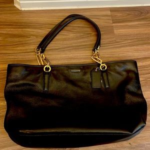 Lightly used black Coach purse